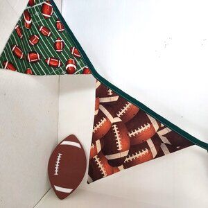 Football Fabric Banner: Reusable Football Party supplies Garland